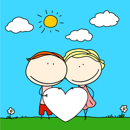 Happy coupleのイラスト素材