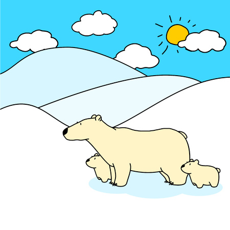 Polar bearのイラスト素材