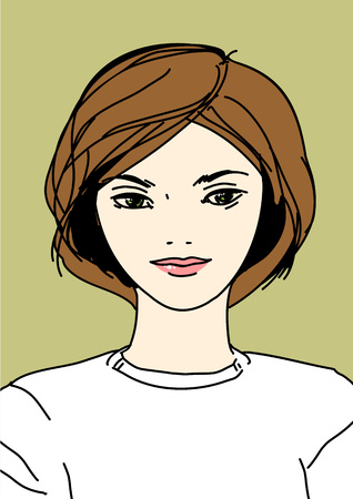 Portrait of a girlのイラスト素材