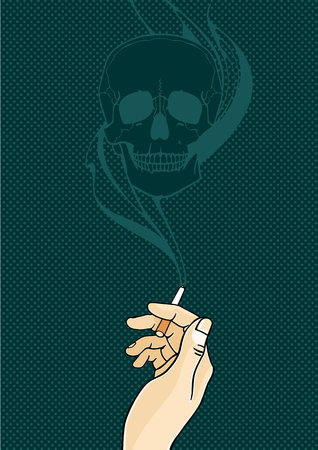 The danger of a cigaretteのイラスト素材