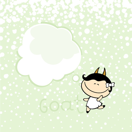 Chinese Zodiac signs - the Goatのイラスト素材