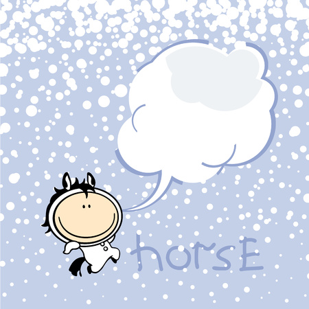 Chinese Zodiac signs - the Horseのイラスト素材