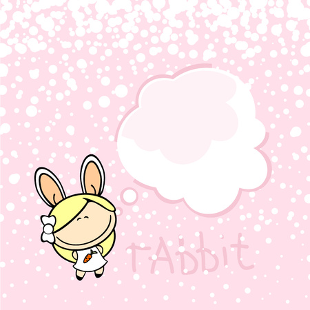 Chinese Zodiac signs - the Rabbitのイラスト素材