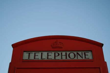 Vintage English Phone Boxの写真素材