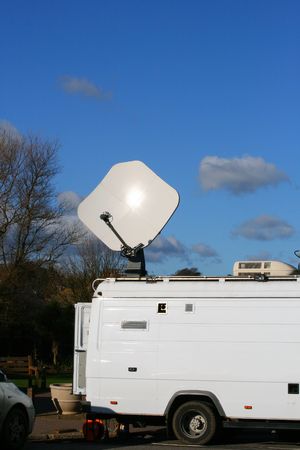 Television Outside Broadcast Truckの写真素材
