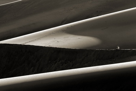 great sand dune in Coloradoの写真素材