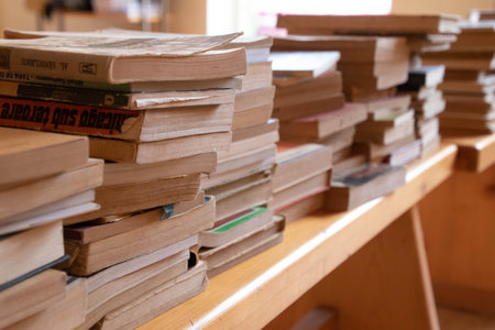 A library shelf full of old books