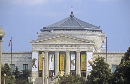 Shedd Aquarium exterior in Chicago, Illinois, USAのeditorial素材