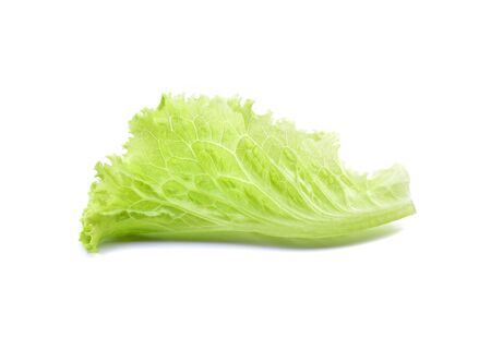 Salad leaf. Lettuce isolated on white background.の写真素材