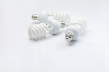 energy saving lamp on a white background.