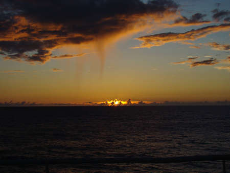 west in the rainの写真素材