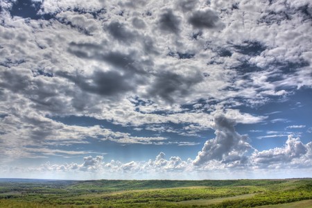 Skyes and cloudsの写真素材