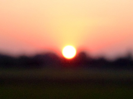 Sunset in bokeh styleの素材