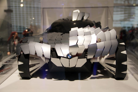 Munich, Germany - April 2012: Display of small BMW modern future model shows in the museum