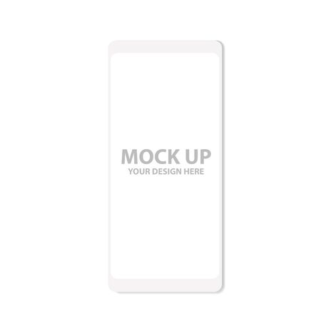 Mockup Smartphone Isolated on White Background.Vector illustrationのイラスト素材