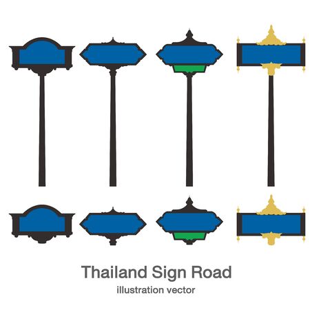 thailand sign of road, illustration vectorのイラスト素材