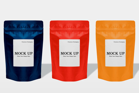 Premium Packaging Mock Up Isolated On White Background