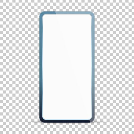 blank screen smartphone isolated on transparent background vectorのイラスト素材
