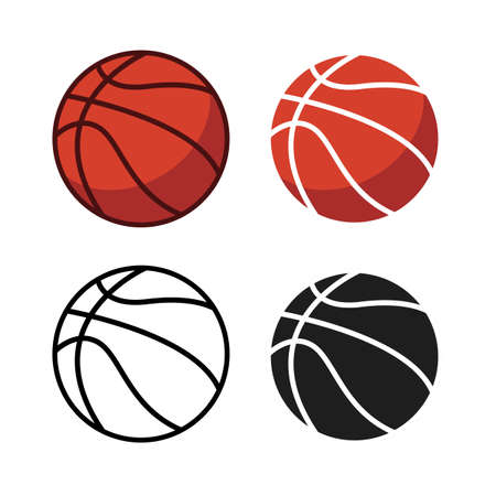 collections of basketballs illustration icon vectorのイラスト素材