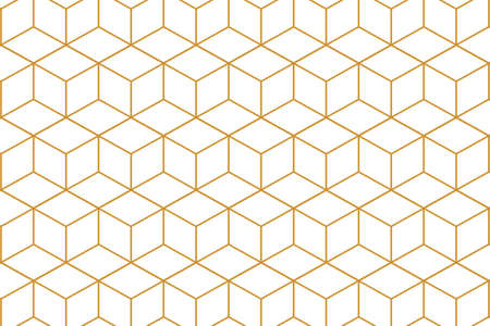 Hexagonal line seamless pattern background vector.のイラスト素材