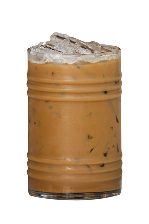 Iced Espresso isolated on white background with clipping path