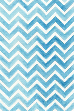 Watercolor blue and white chevron zigzag stripes backgroundの素材
