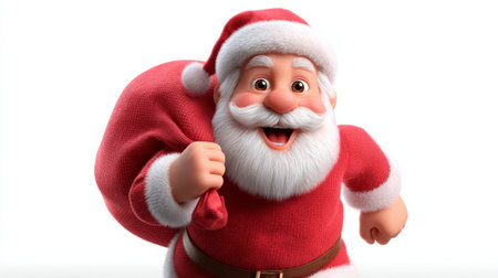 santa claus isolated on a white background. 3d renderingの素材