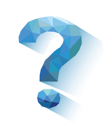 vector question mark polygon styleのイラスト素材