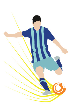 Abstract Soccer Player Scoringのイラスト素材