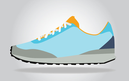 Running colorful pair shoes.のイラスト素材