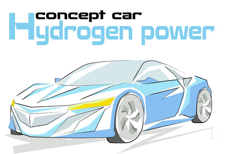 Concept car hydrogen powerのイラスト素材
