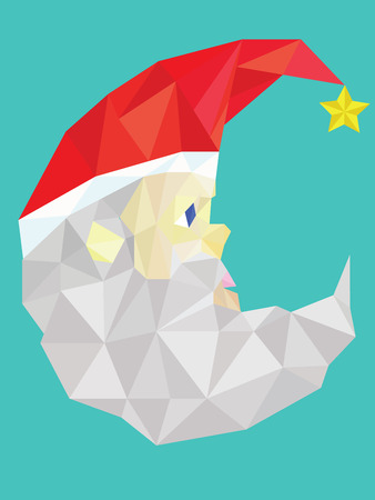 Low polygon vector of santa clausのイラスト素材