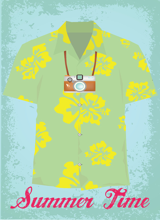 Vector - summer vecetion time backgroundのイラスト素材