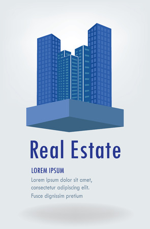 Real estate, city, skyline iconsのイラスト素材