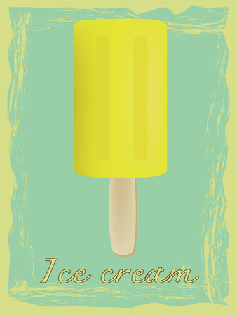 ice cream set pastel vintage styleのイラスト素材