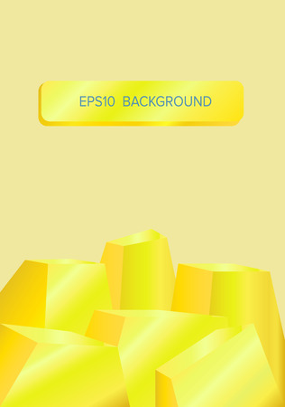 Abstract gold background with cubes .のイラスト素材
