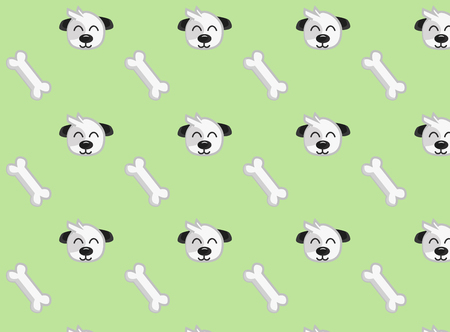 Dog pattern - vector seamless texture made with thin line dog paw footprintのイラスト素材