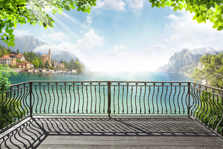 sunny balconyの写真素材