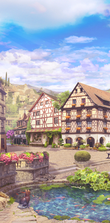 Lake on the old balconyの写真素材