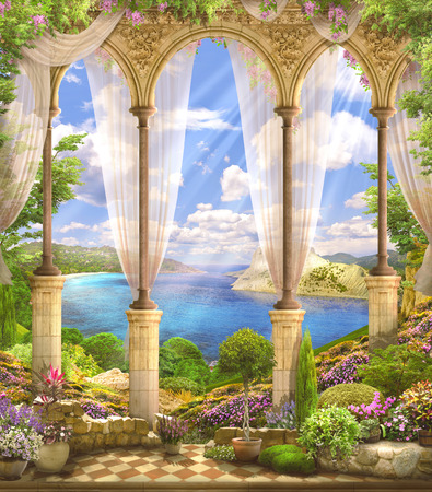 Sunny archの写真素材