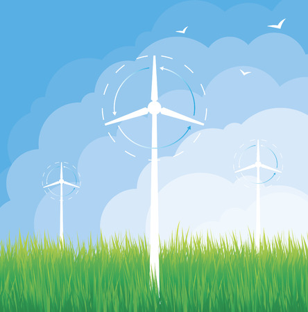 Wind mill folliageのイラスト素材