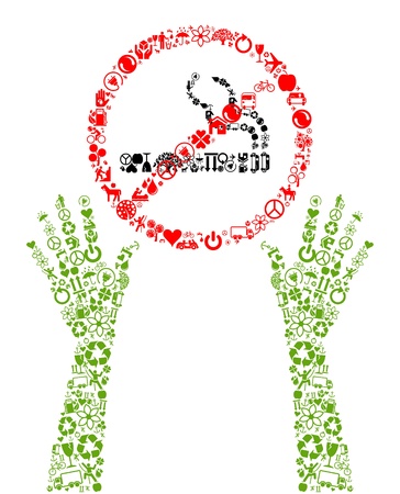 Eco concept- don't smoke live greenのイラスト素材