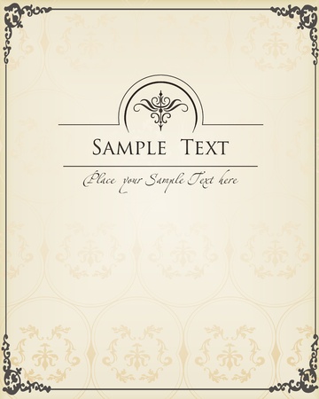 Vintage decorative frame for book cover or card backgroundのイラスト素材