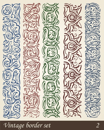 Vector Set of Vintage Design Elementsのイラスト素材