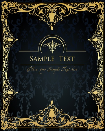 Vintage Golden Background vectorのイラスト素材