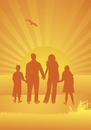 Family vector backgroundのイラスト素材