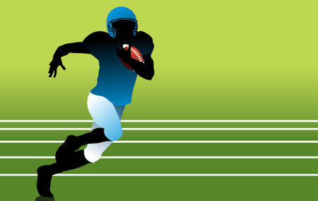 American football player のイラスト素材
