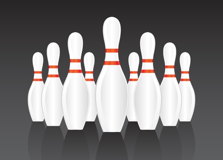 Bowling pin backgroundのイラスト素材