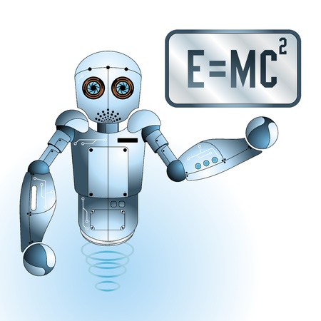 Cute scientist engineer robot のイラスト素材