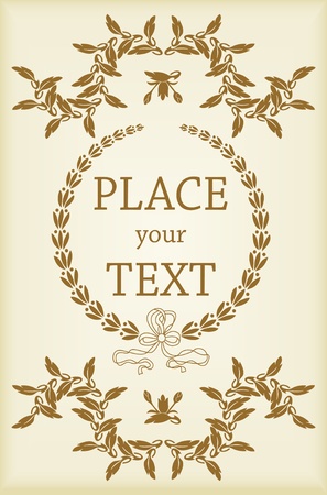 Vintage frames and elements background illustrationのイラスト素材